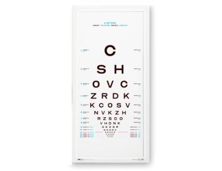 Synstavle 30x60 cm, front, 3m, OpticianA