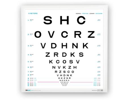 Synstavle 45x45 cm, front, 3m, OpticianA