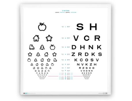 Synstavle, 60 X 60 panel med kombitavle