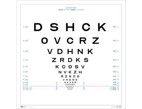 Synstavle 60x60 cm, front, 3m, OpticianA