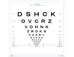 Synstavle 60x60 cm, front, 3m, OpticianA