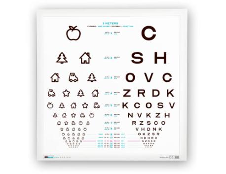 Synstavle, 45 X 45 panel med kombitavle