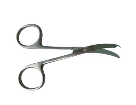 Sutursaks, bøjet, 90 mm, ZEPF