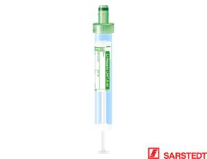 S-monovette, li-hep. 7,5 ml, grøn