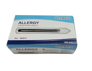 Blodlancet stål, flad, Vitrex Allergy