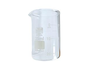 Bægerglas 25 ml, lav form m/tud