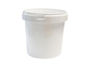 Plastbøtter 1180 ml hvid u/låg