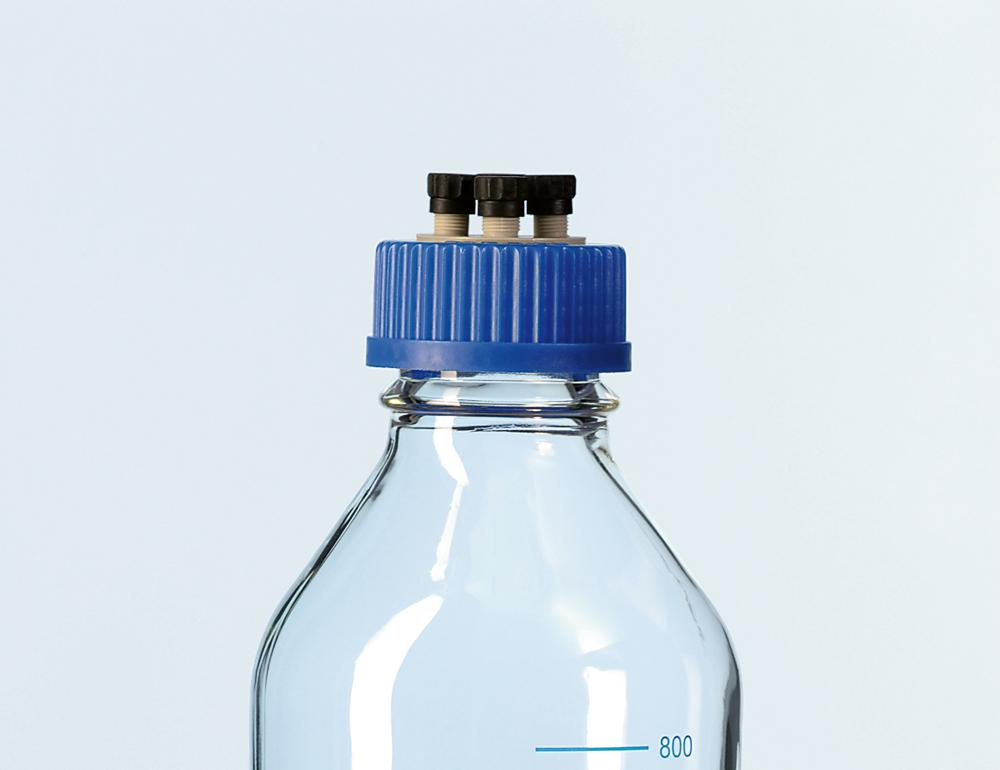 Skruelåg HPLC, GL 45, 4 port