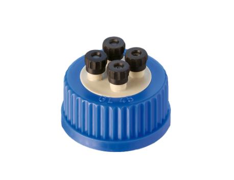 Skruelåg HPLC, GL 45, 4 port