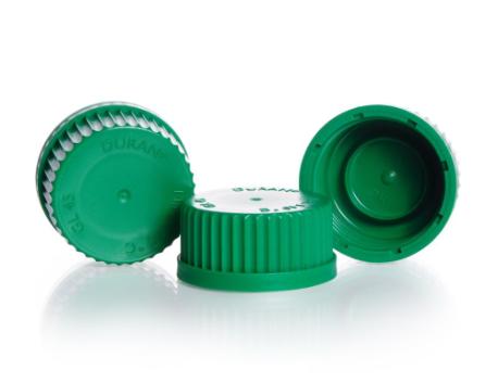 Skruelåg, lip seal, GL 45, grøn