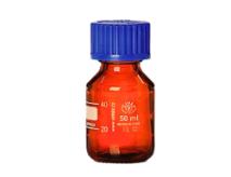 Blue-cap flaske, 50 ml, brun, Simax