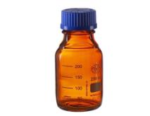 Blue-cap flaske, 250 ml, brun, Simax