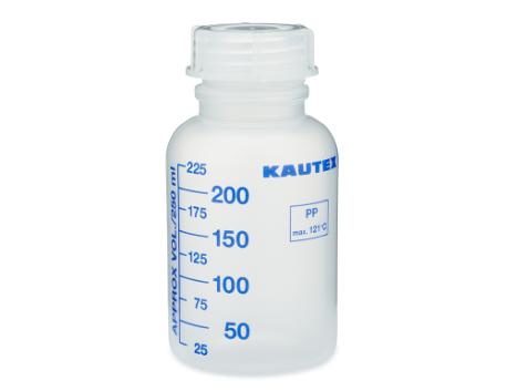 Flaske pp, plast 303/250ml, Kautex,m/låg