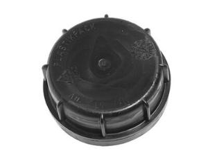 Skruelåg, sort, m/låsering, 51 mm