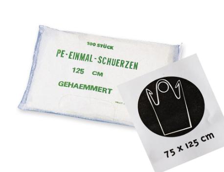 Engangsforklæde, plast, længde: 125 cm