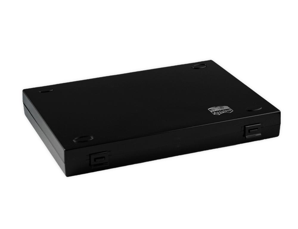 Opbevaringsæsker, træ, sorte t/100 glas