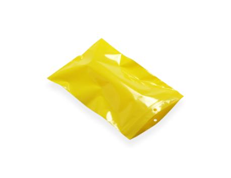 Plastpose m/lynlås 160x230 mm  gul