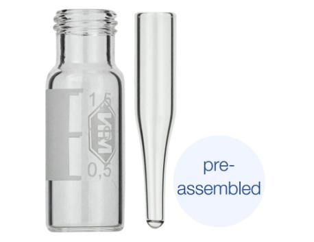 Vial N 9, t/skruelåg, 0,2 ml, m/indsats