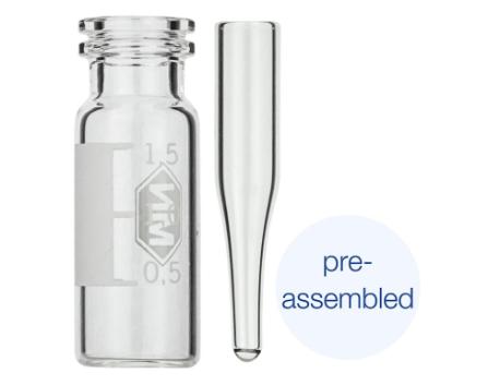 Vial N 11, t/snaplåg, 0,2 ml, m/insats