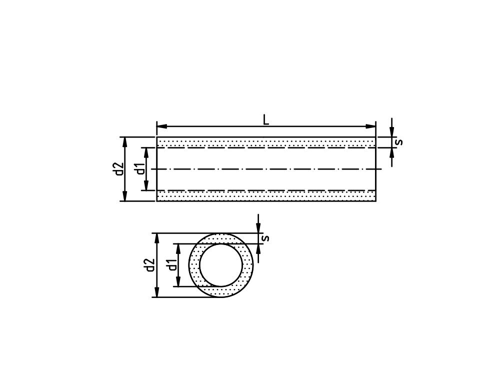 Vakuumslange 5 x 5 / 15 mm