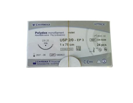 Sutur, Polydox, DS 25, USP 3/0, 75 cm