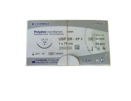 Sutur, Polydox, DS 25, USP 2/0, 75 cm