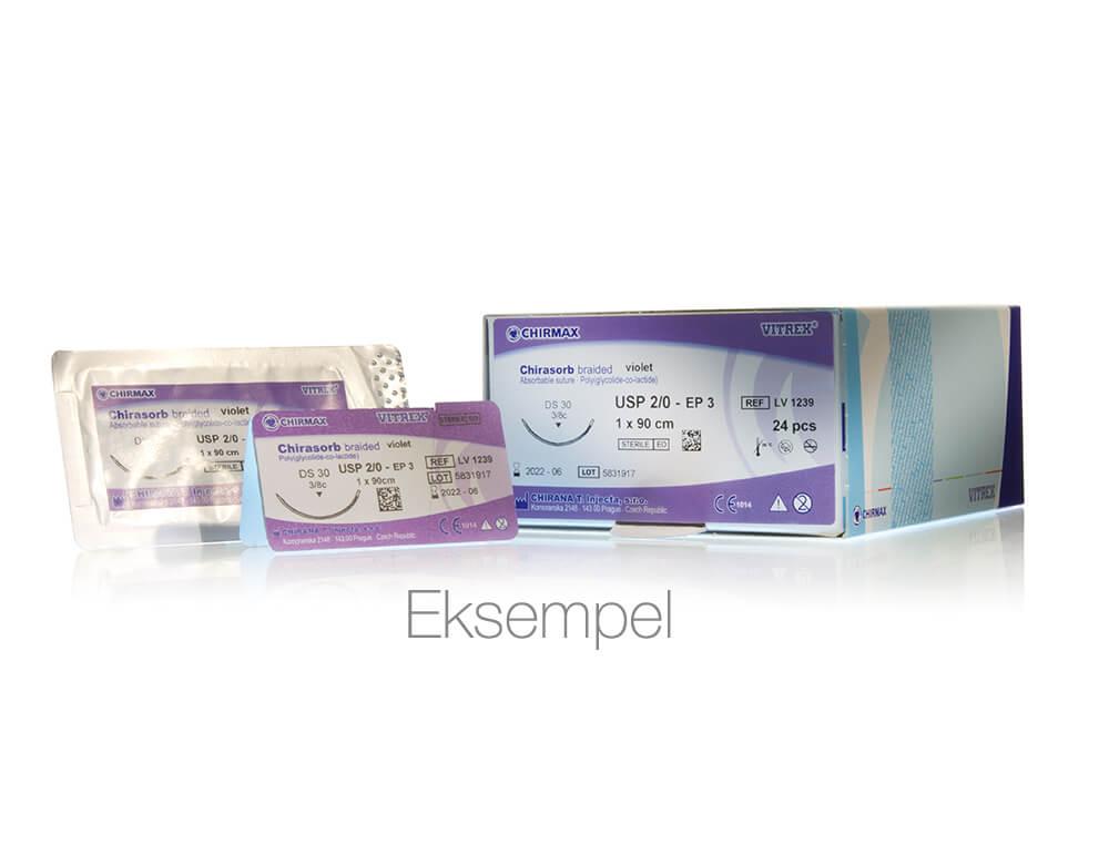 Sutur, Chirasorb, DS 25, USP 4/0, 75 cm