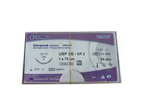 Sutur, Chirasorb, DS 25, USP 3/0, 75 cm