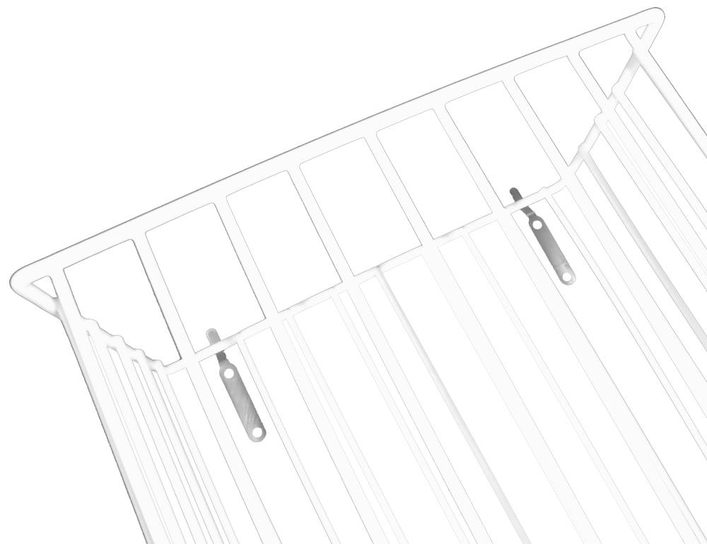 Affaldskurv t/vægophæng, hvid poly