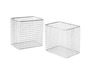 Trådnetkurve 12 x 8 x 12 cm rustfri