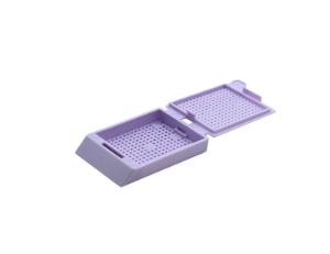 Biopsikassette m/ låg,trådet/strip lilla