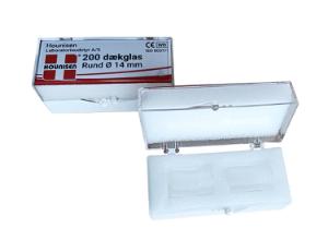 Dækglas, rund 14 mm Ø