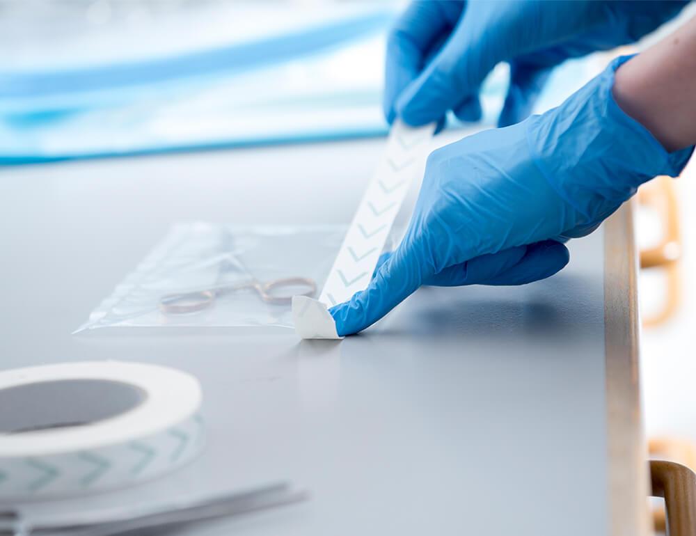 Foliepose steriliserbar, 100 x 450mm