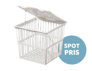 Opvaskekurv til små dele, med låg