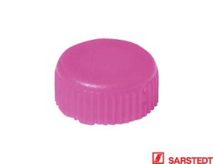 Skruelåg med o-ring til 0,5-2 ml rosa