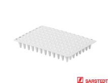 PCR-plade, 100 µl 96 brønde u/skørt hvid