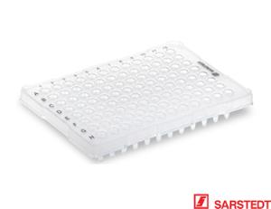 PCR-plade 200 µl, 96 brønde, halvt skørt