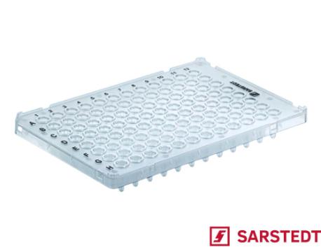 PCR-plade, 100 µl, 96 bønde, halvt skørt