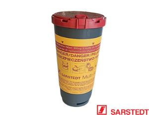 Kanylebøtte, 500 ml, genanvendt PP, grå