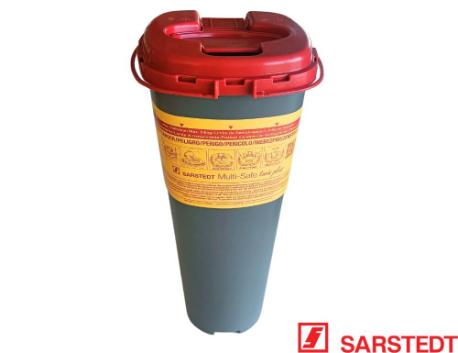Kanylebøtte, 5 L, genanvendt PP, grå