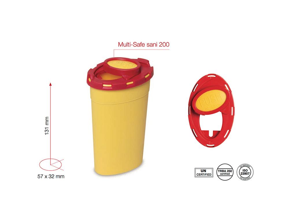 Kanylebøtter 0,2 L, Multi-Safe sani 200