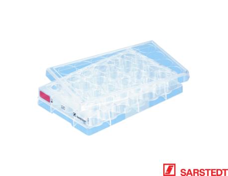 Cellekulturplade m/ flad bund, 24 br. ST