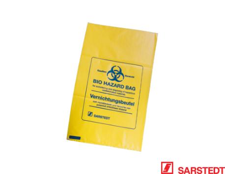 Autoklaveposer 300x 500mm gul m/blå tryk