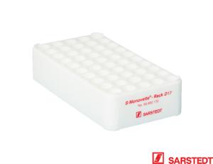 Monovette-stativ 5 x 10 x 17 mm d17 hvid
