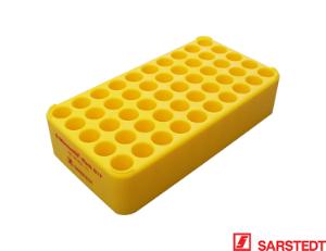 Monovette-stativ 5 x 10 x 17 mm d17 gul