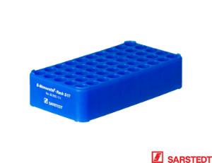 Monovette-stativ 5 x 10 x 17 mm d17, blå