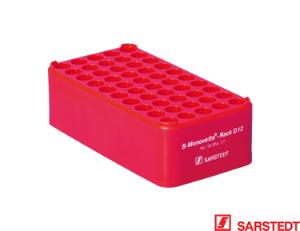 Monovette-stativ 5 x 10 x 12 mm d12 rød