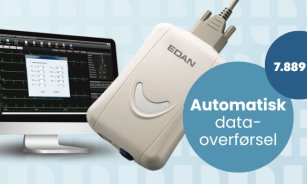 EKG-apparat med dataoverførsel til klinikkens egen PC